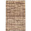 Tapis unique en laine noué à la main style indo nouvel âge beige 5 pi x 8 pi Grogan