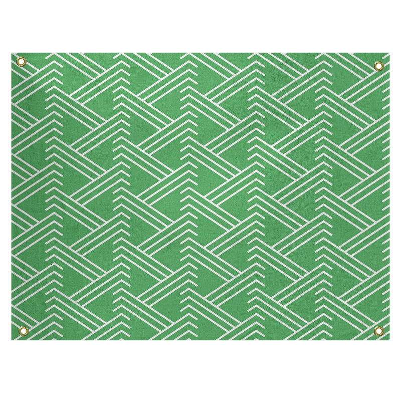 Jordao Polyester Tapestry, 26" H x 36" W, Green/White