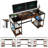 Fortney 55" W Writing Desk with Storage Shelves, Home Office Computer Desk with Hooks-144102777