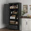 Armoire de rangement de 69 po de hauteur, noire. Comprend 4 tablettes et un tiroir pour beaucoup d'espace. 2 rangements réglables et personnalisables. Esthétique avec grain de bois. Fonction de basculement sécuritaire.