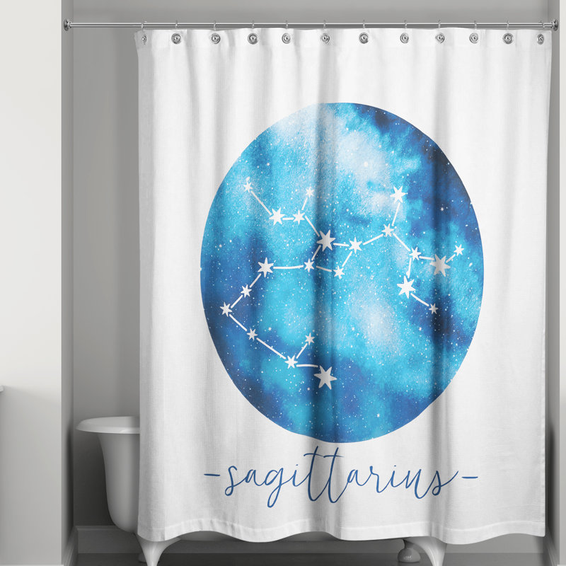 Rideau de douche simple constellation sagittarius zodiac Dulin