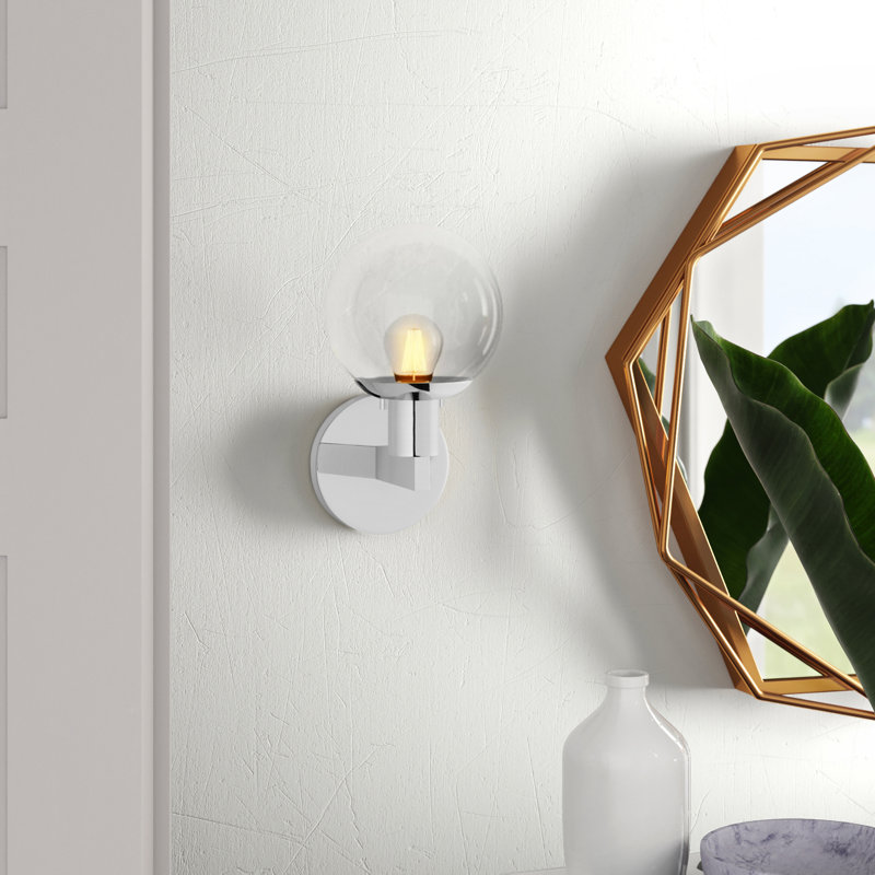 Casiyah Armed Sconce, Polished Chrome