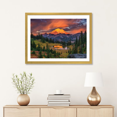 États-Unis, État de Washington, parc national du Mont Rainier au lever du soleil. par Jaynes Gallery - reproduction de photo