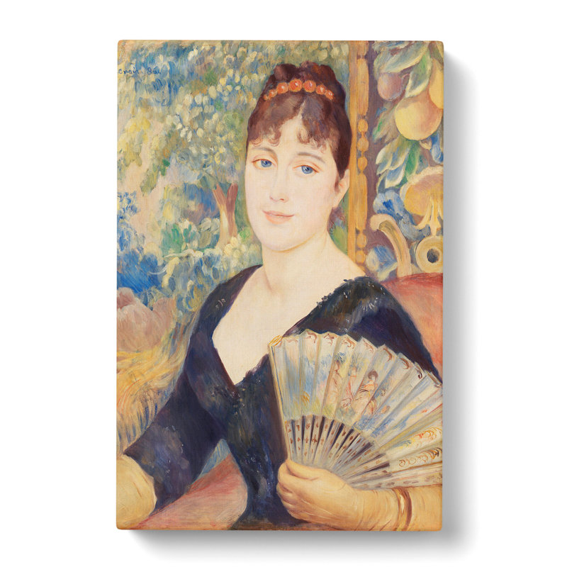 Woman with Fan by Pierre-Auguste Renoir - Wrapped Canvas Painting, 60cm H x 40cm W x 3cm D