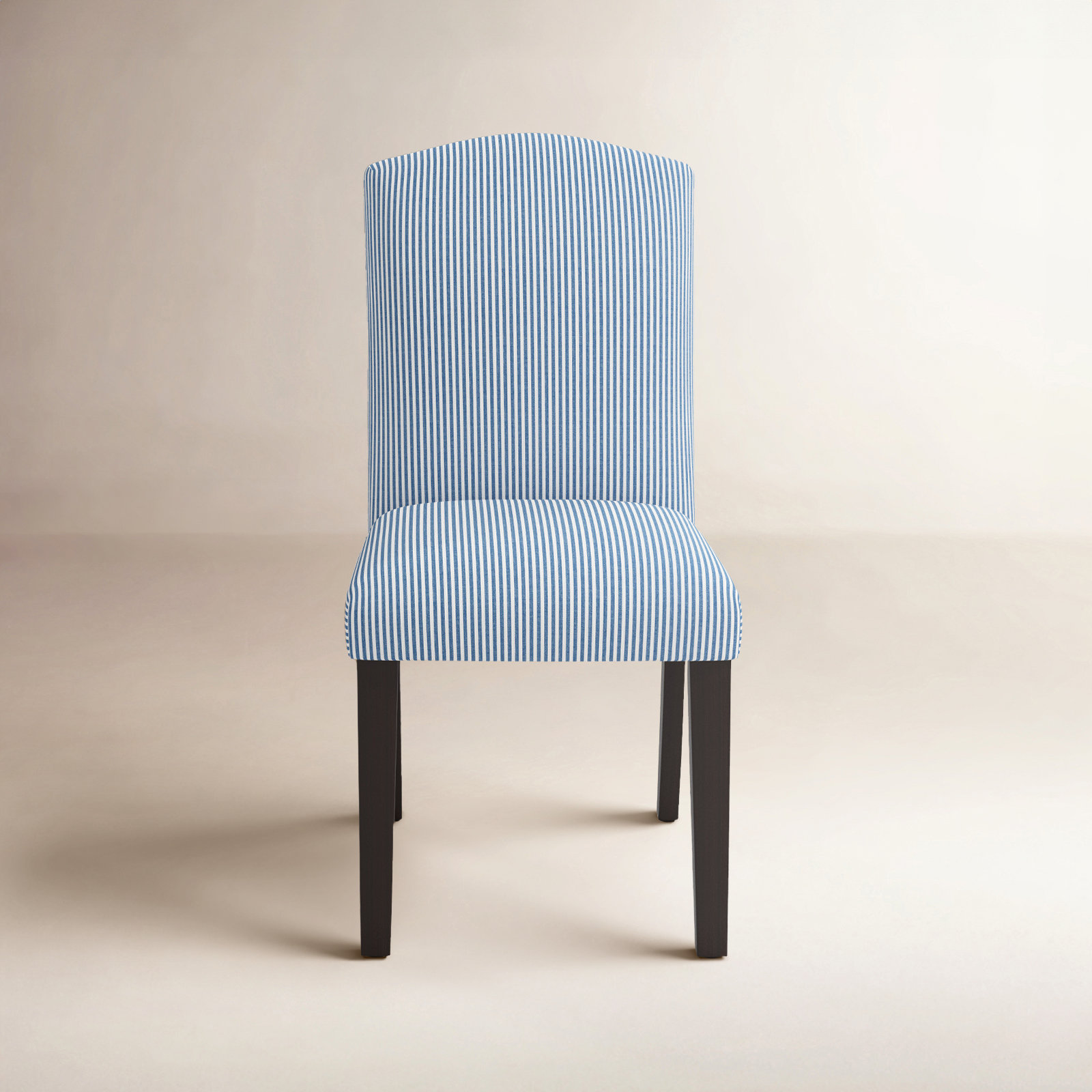 Estrela Side Chair, Prep Stripe Blue, Espresso