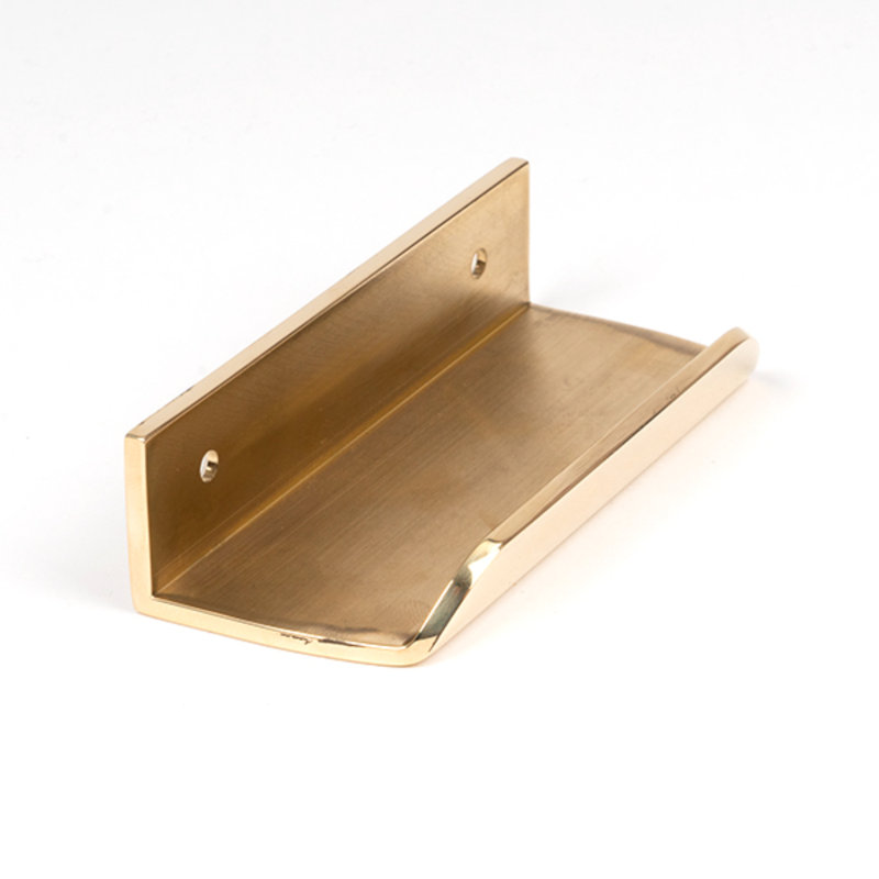 Polished Nickel 50Mm Moore Edge Pull, 7 cm, Polished Brass
