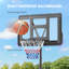 HOMCOM Adjustable Height 110cm W In-Ground Basketball Hoop