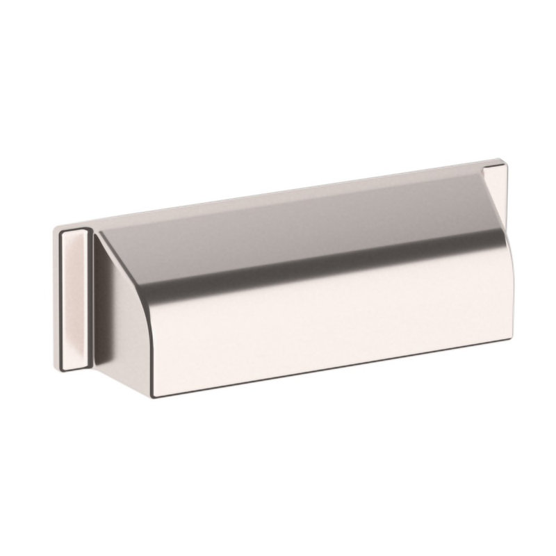 Polished Nickel Transitional Cup Pull with Mounting Hardware