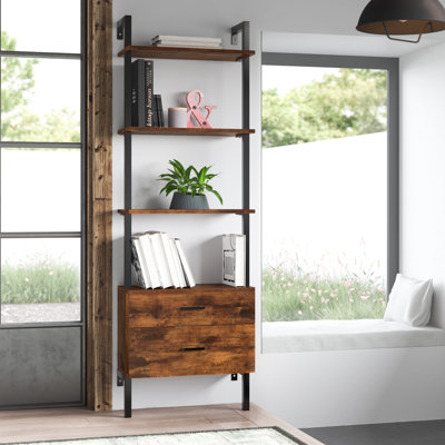 185cm H x 60cm W Steel Ladder Bookcase