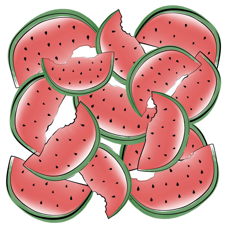 Watermelon - Wrapped Canvas Art Prints, 91cm H x 91cm W