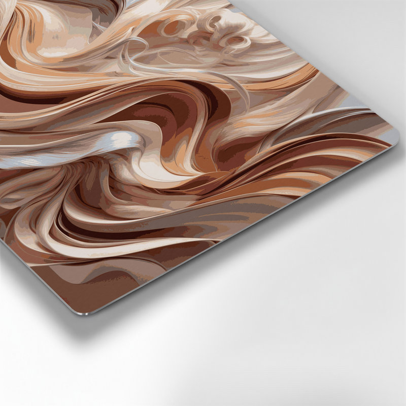 «Lyrical Abstraction 78», art mural en métal brun, H 8 po x l 10 po