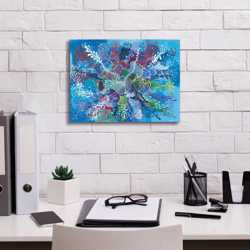 «Développer2 par Noemi Ibarz, art mural sur toile, H 12 po x l 16 po x P 0,75 po