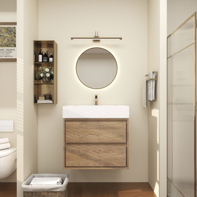 Base de meuble-lavabo Victoria seulement, Chêne et teck