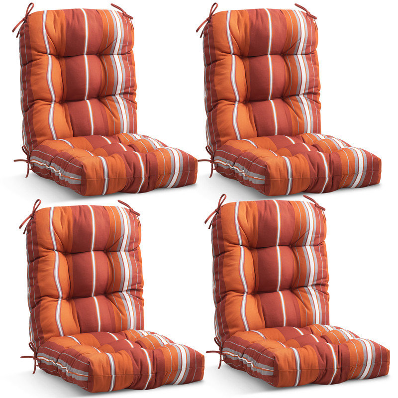 Coussin de siège / dossier Adirondack pour l'extérieur / intérieur, Rayure rouge