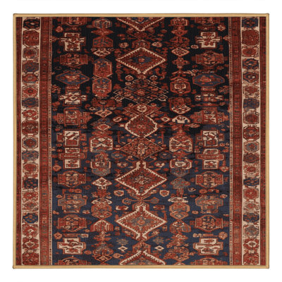 Machine Washable Persian Brown Area Rug