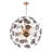Tinslee Glass Chandelier - Smoke Snowball Orb Disco Sphere 28 Inch Wid