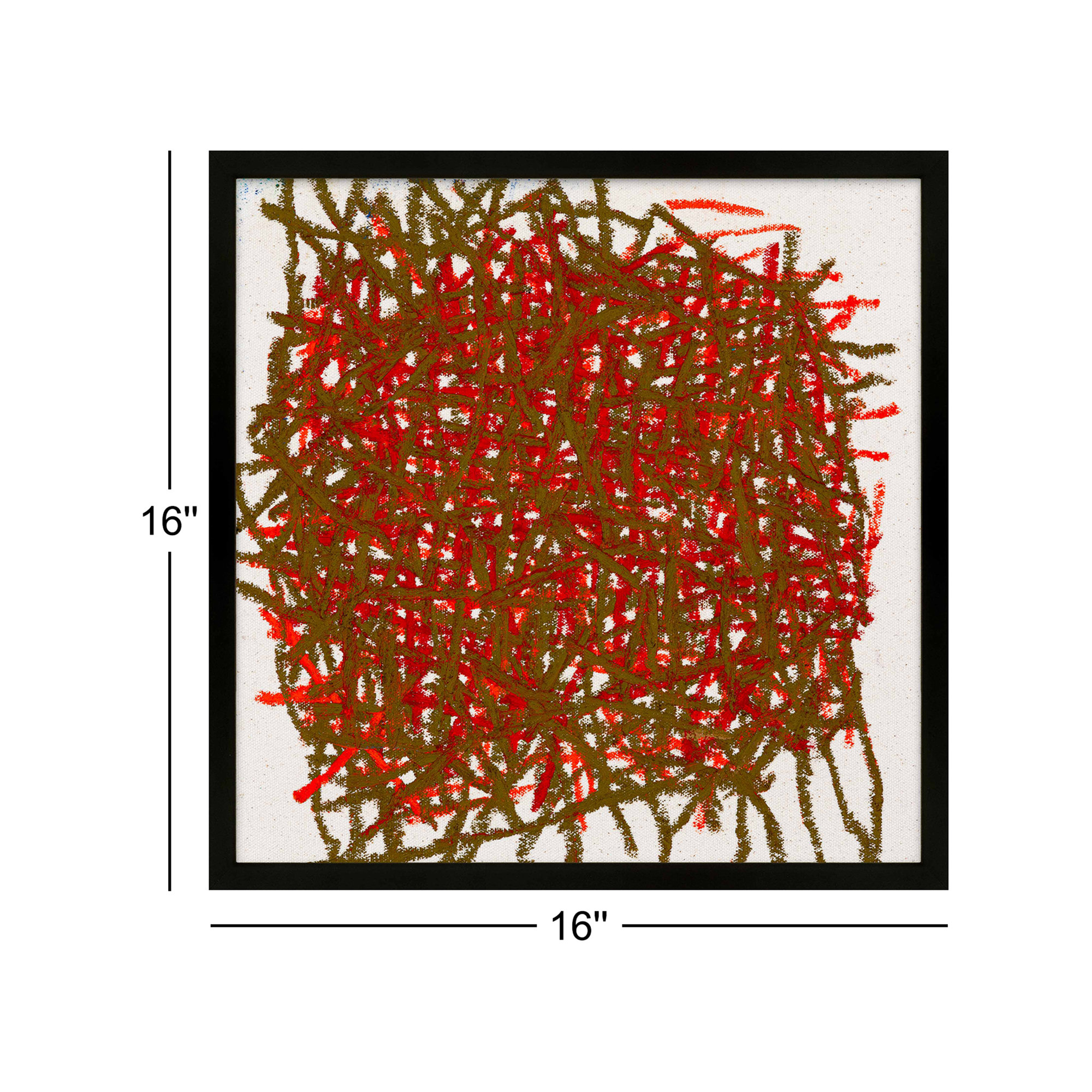Thicket by Stephanie Dennis, 16" H x 16" W  x 1.25" D, Black