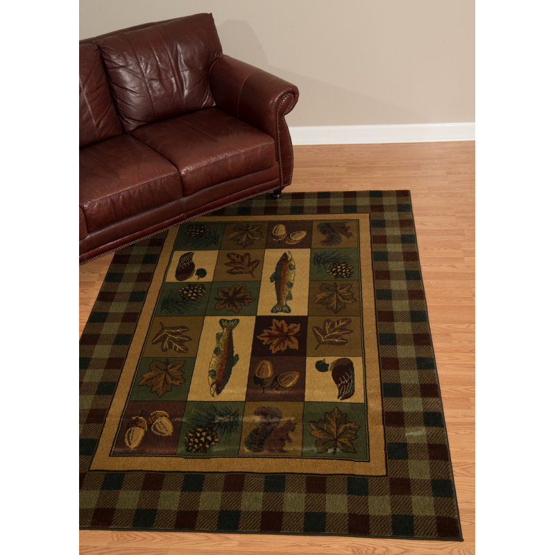 Tapis brun de style sud-ouest Woodacre, Rectangulaire 3 pi 11 po x 5 pi 3 po