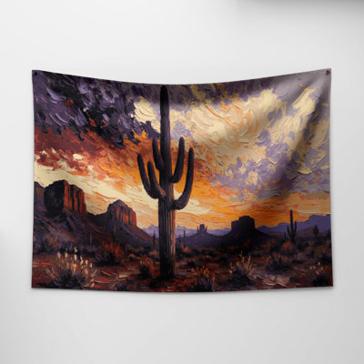 Southwestern Plants Saguaro Cactus 189 Wall Tapestry