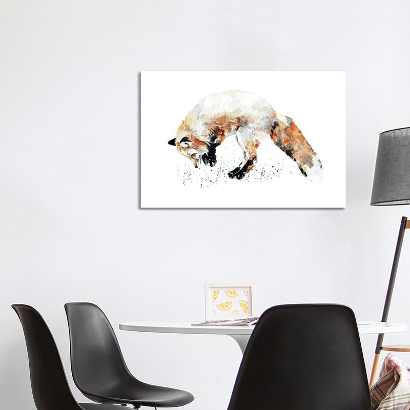 Mousing Fox II by EdsWatercolours - Wrapped Canvas Gallery-Wrapped Canvas Giclée, Wrapped Canvas