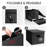1 Pack Foldable Folder Storage Box with Lid and Plastic Slides