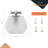 Ruthila 9.75'' 1 Light Brushed Nickel Modern Simple Clear Texture Glass Semi Flush Mount Lighting For Living Room/Bedroom-639696786