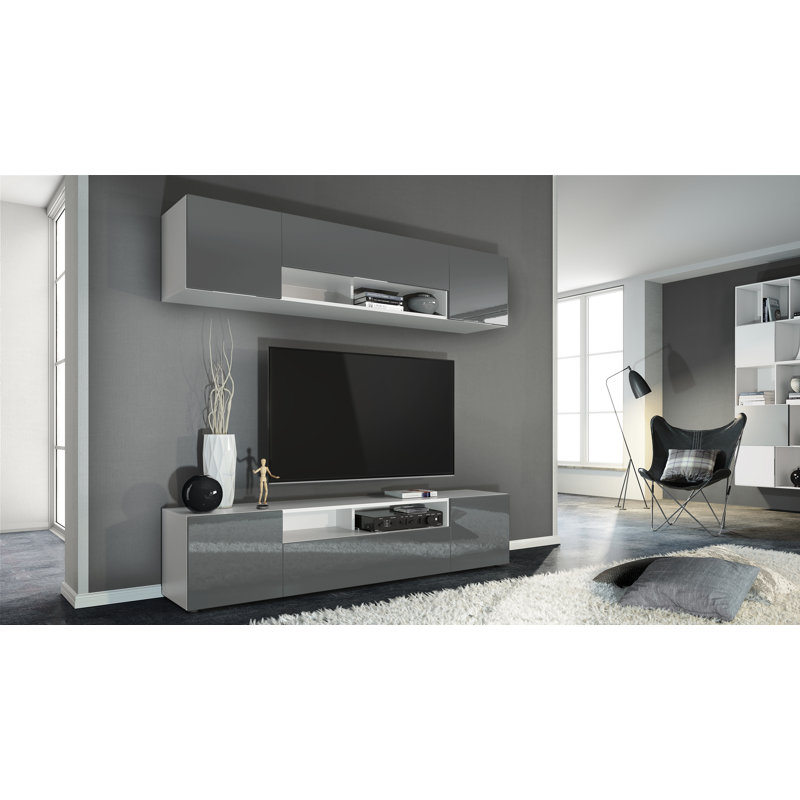 Mcalpine Unfinished Floating Entertainment Centre, Grey