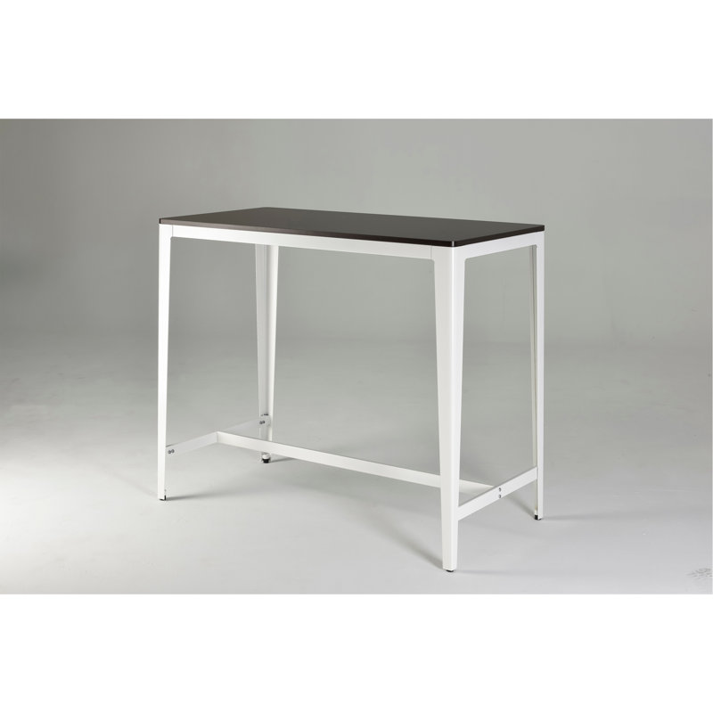 Farmhouse Style Minimalist Counter Height Table In Brown/ White