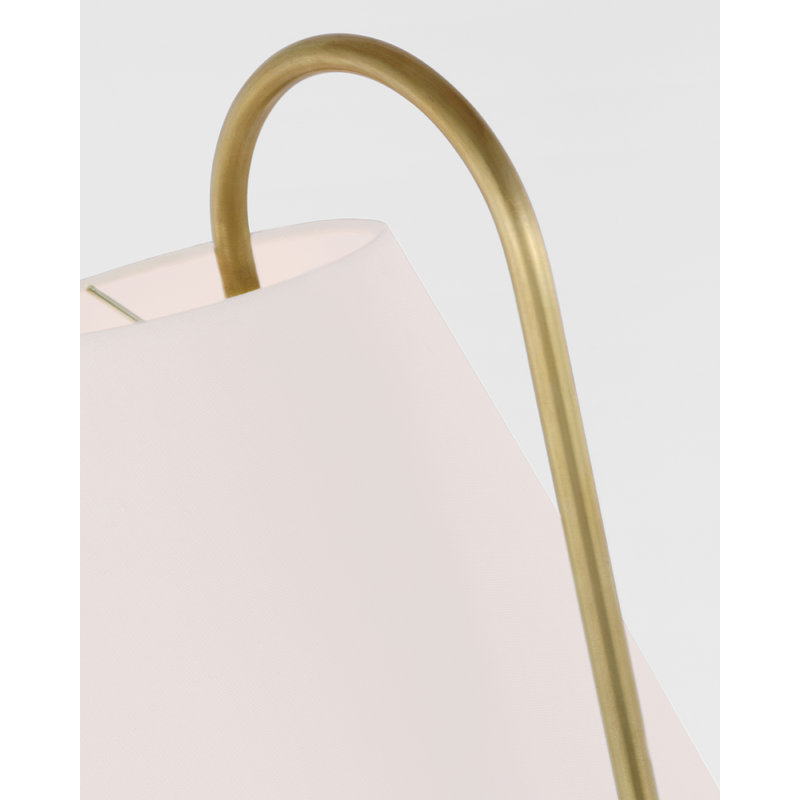 Kinsley Arched Floor Lamp, Soft Brass