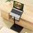 Sofa Armrest Tray Table For Couch, 360° Swivel Height Adjustable End For Small Spaces, Snack Side Table,Angle Adjustabl, Black