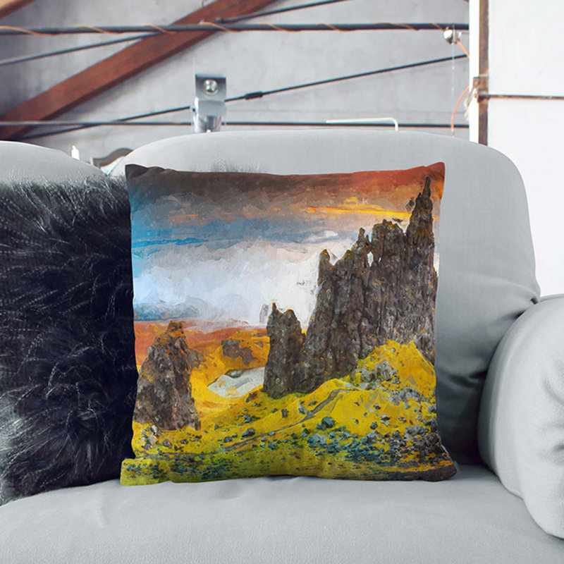 Square Throw Cushion, 40cm H x 40cm W x 15cm D