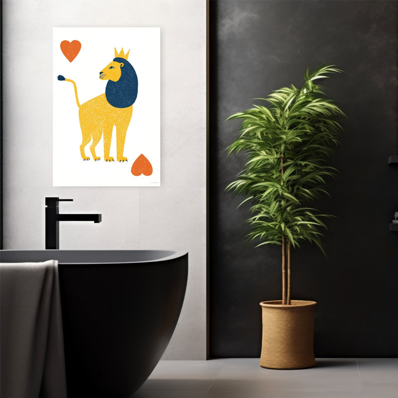The Lion Card by Svetlana Aleinikova - Wrapped Canvas Print, 60.96cm H x 40.64cm W