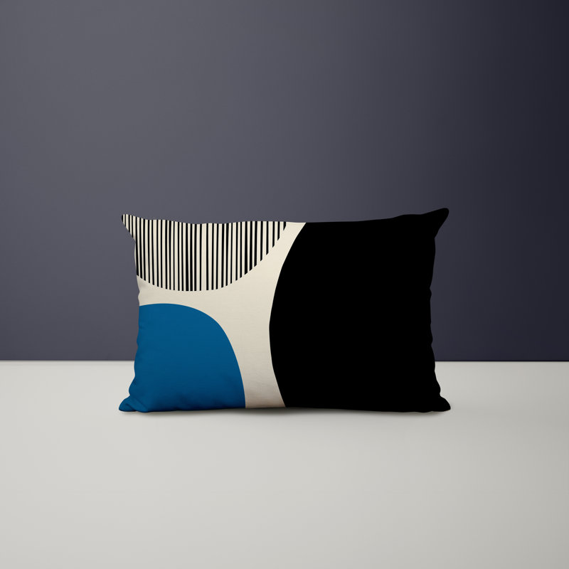 Housse et insert de coussin rectangulaire intérieur / extérieur en polyester / mélange de polyester Chamu, H 18 po x l 25 po