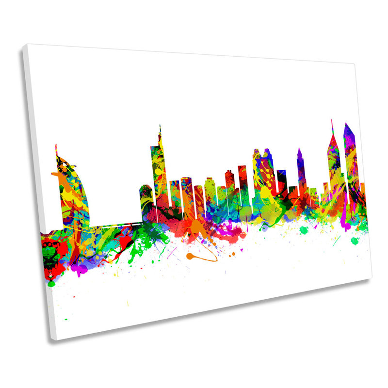Dubai City Skyline Modern - Wrapped Canvas Print, 50.8cm H x 76.2cm W x 2cm D