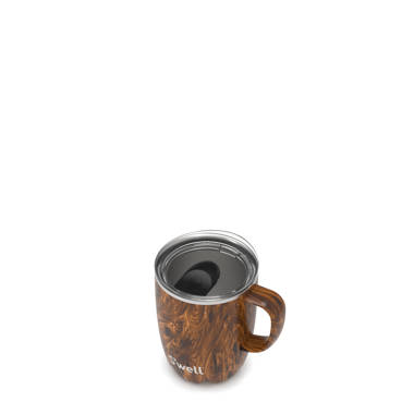 Weighted Insulated Large Mug :: heavy single handle mug with no-spill lid