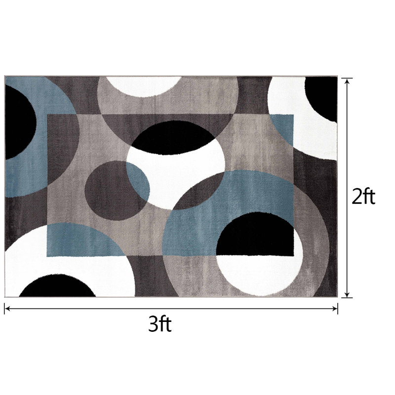 Geometric Indoor Rug, Rectangle 2' x 2'11"