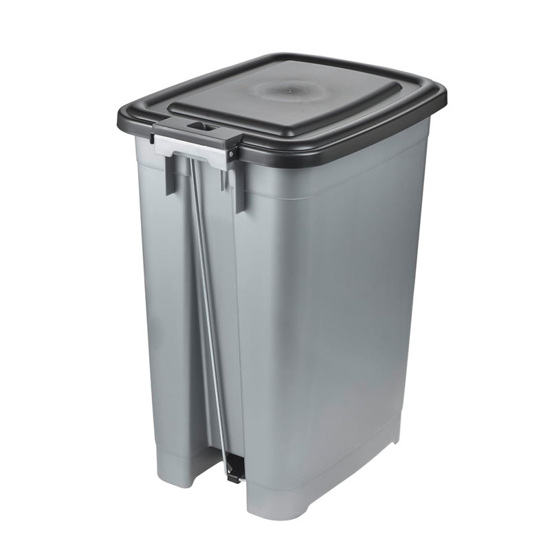  Plastic Step On Outdoor Trash & Recycling Bin, 53" H x 42" W x 32" D, 40