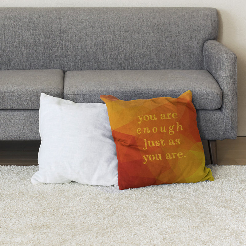 Coussin de sol en pierre précieuse you are so, H 28 po x l 28 po, Jaune ambre