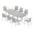 9-Piece Expandable Patio Dining Set for 8, Never-Rust Aluminum Patio Table and Chairs Set, Outdoor Dining Set Outdoor Furniture Set with Stackable Dining Chairs for Deck, Lawn, Poolside