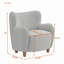 Fauteuil à oreilles en velours avec coussin à ressorts ensachés et pieds en bois massif