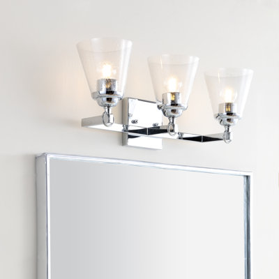  Gillen Hurricane Metal/Seeded Glass LED Vanity Light