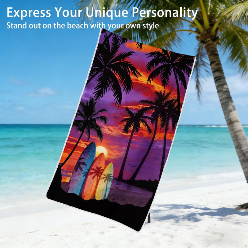 Serviette de plage en microfibre Tropical Sunset