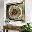 THE GEARS CLOCK Wall Clock with Real Moving Gears LU-LI_ 32 in Square BRONZE-ANTIQUE