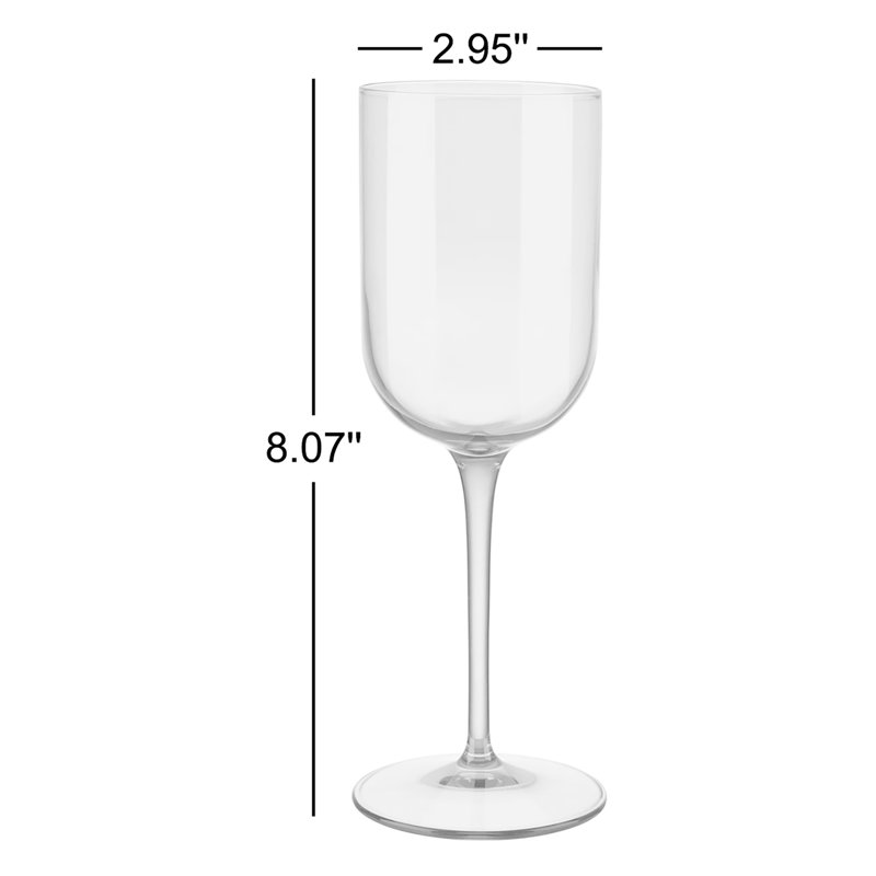 Fuum 4 Piece 9.5 oz. White Wine Glassware, Fungi