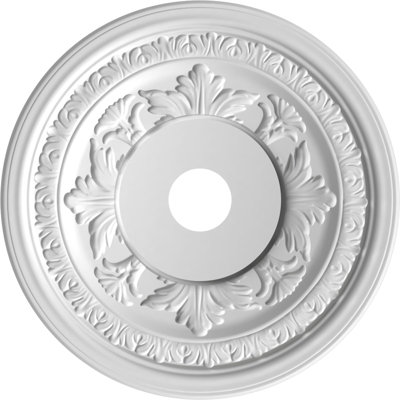 EnduraForm PVC Baltimore Thermoformed Ceiling Medallion, 13"OD x 3 1/2"ID x 3/4"P (Fits Canopies up to 5 1/4"), Aged Dark Steel