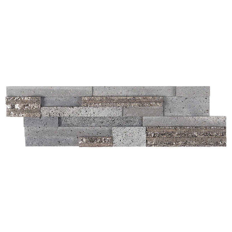 Stackstone 8x24 Textured 3D Brick Lava Stone Mosaic Tile