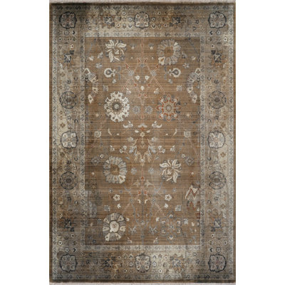Anna Collection Floral Medallion Area Rug