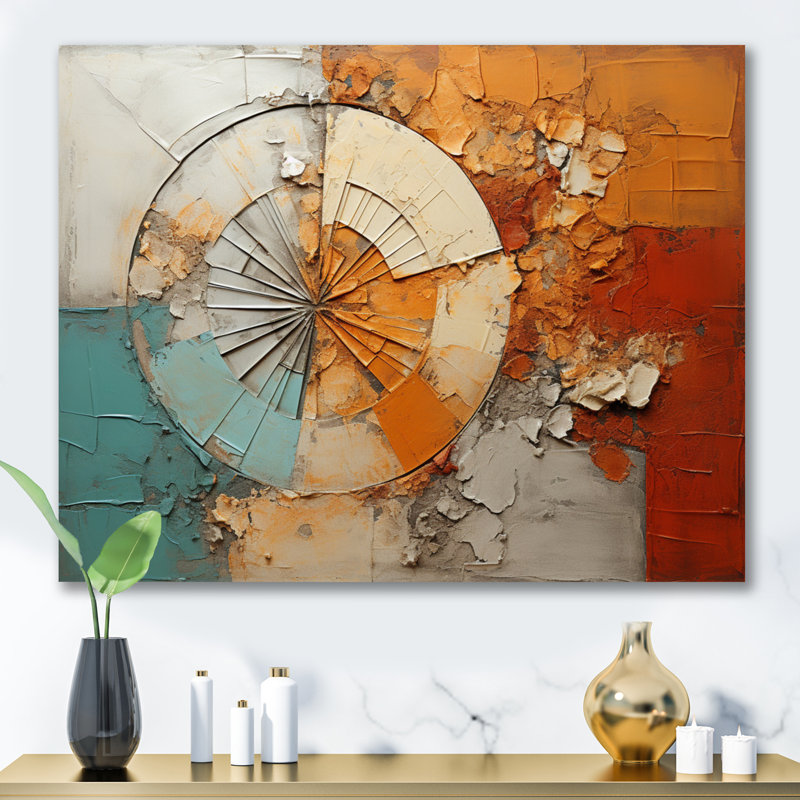 «Beige Spiral Fusion» sur impression sur toile, Toile tendue, H 34 po x l 44 po x P 1,5 po