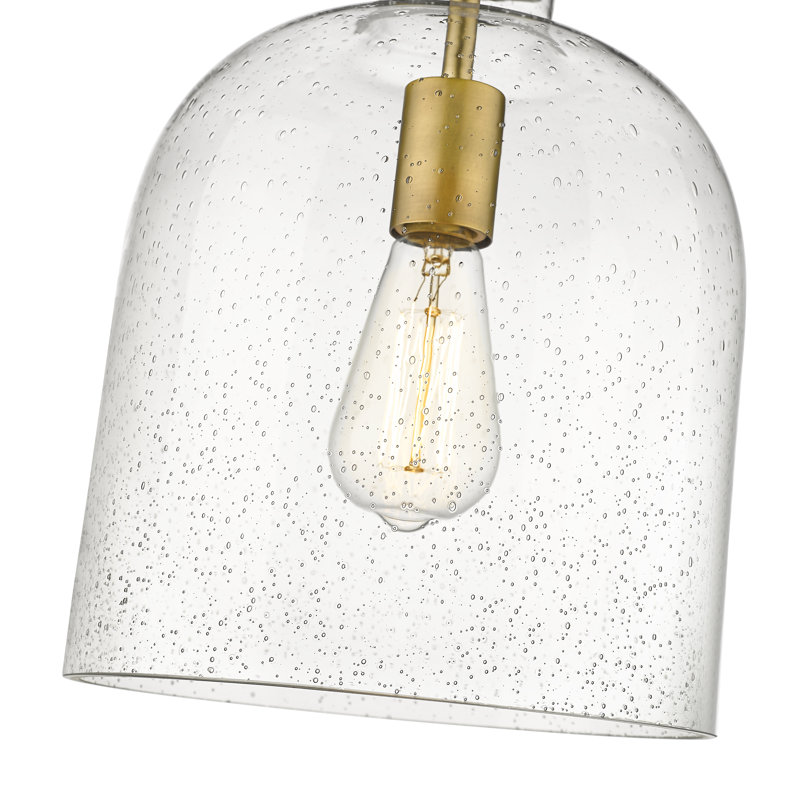 Walpole 1 - Light Candle Style Pendant, Rubbed Brass, 13" H x 9.5" W x 9.5" D