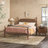 Solid Wood 3-Piece Spindle Vivienne Bed With Two Walker Edison Easy Assembly 2-Drawer Nightstands-111301258-111301257